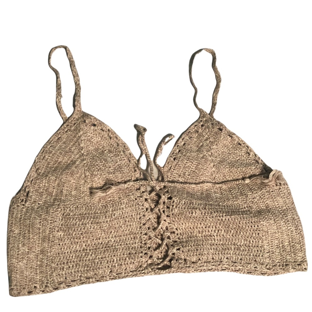 American Eagle crochet bikini top